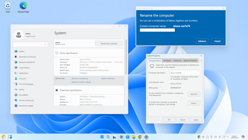 Winux desktop preview