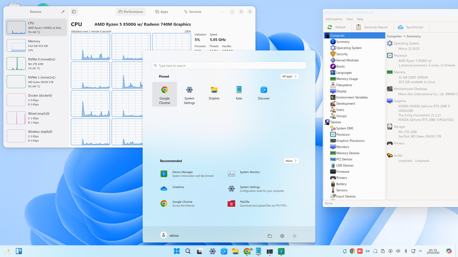 Winux 2026 desktop preview